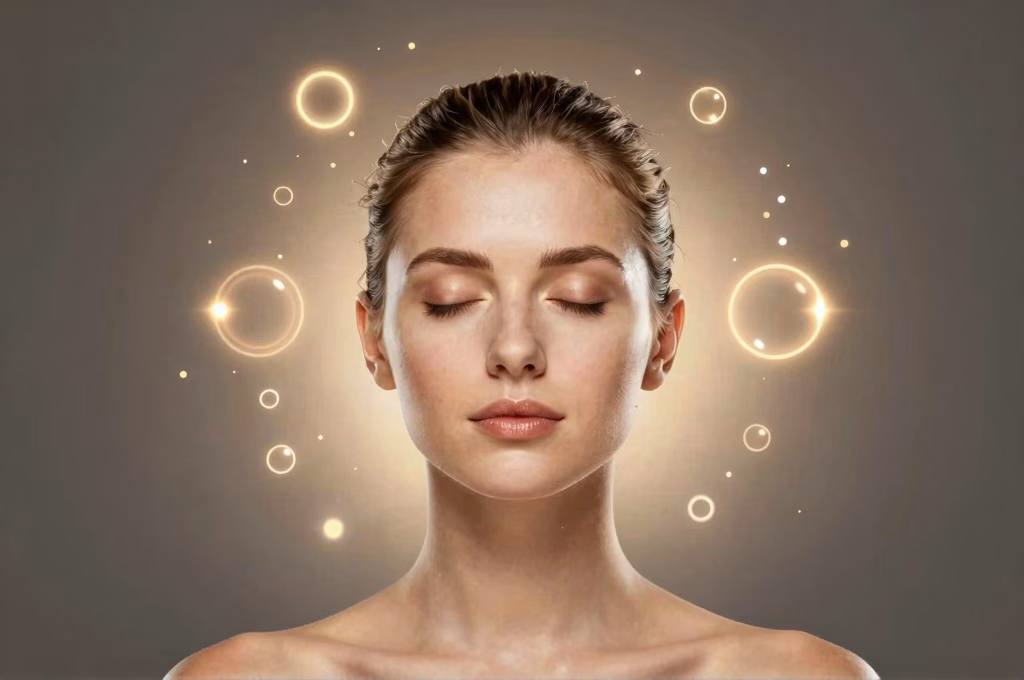 Personne en visualisation positive avec aura énergétique pour reprogrammer les croyances