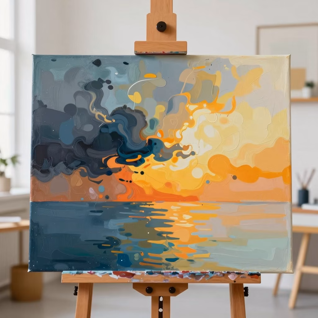 Œuvre d'art colorée symbolisant le processus de guérison et de résilience après un trauma