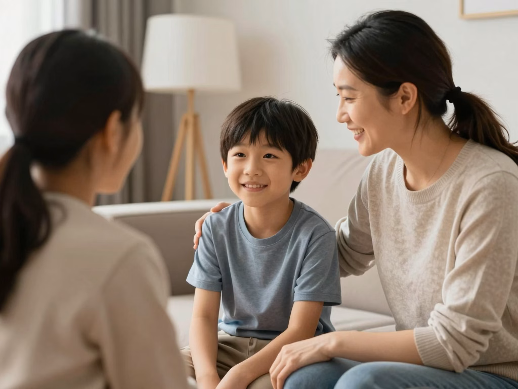 Parent participant avec son enfant autiste a une seance de danse-therapie