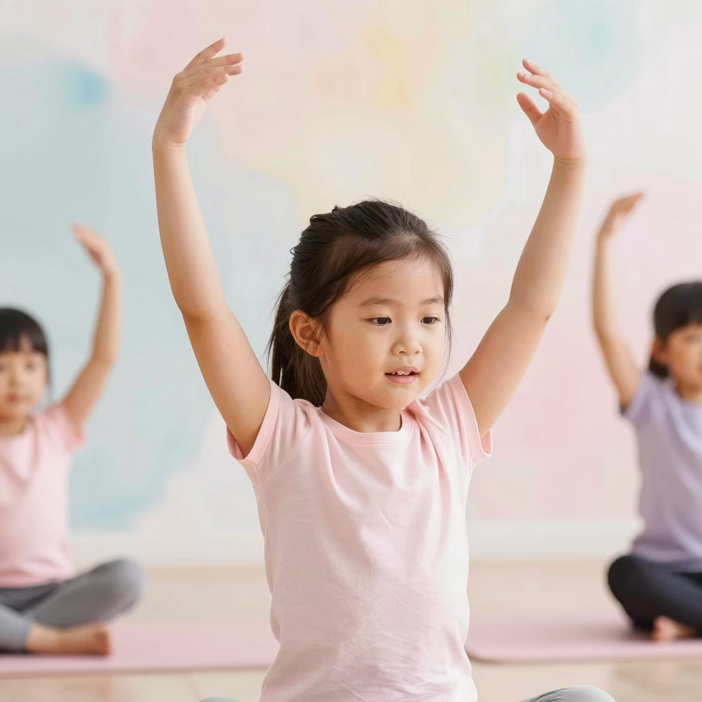 Enfant exprimant ses émotions à travers le mouvement dansé lors d'une séance thérapeutique