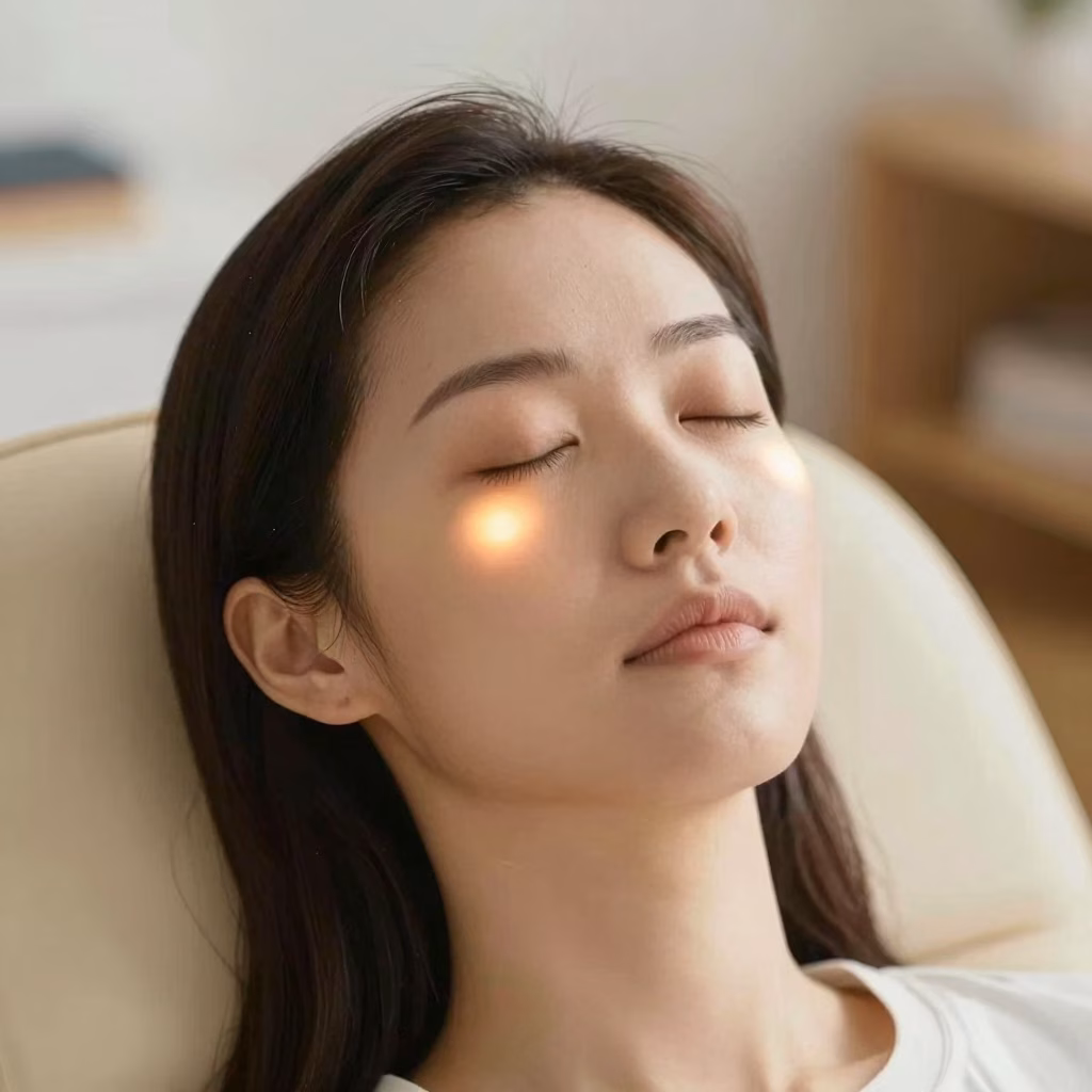 Patient en séance de thérapie EMDR effectuant des mouvements oculaires bilatéraux